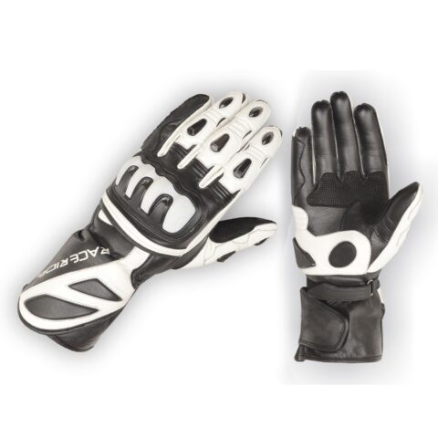 Race Rider Professional Motorbike Racing Gloves – Full Grain Leather, Carbon Knuckle Protection, High-Performance Motorcycle Gloves for Racing, Track, Touring – Wholesale Manufacturer Ryinz