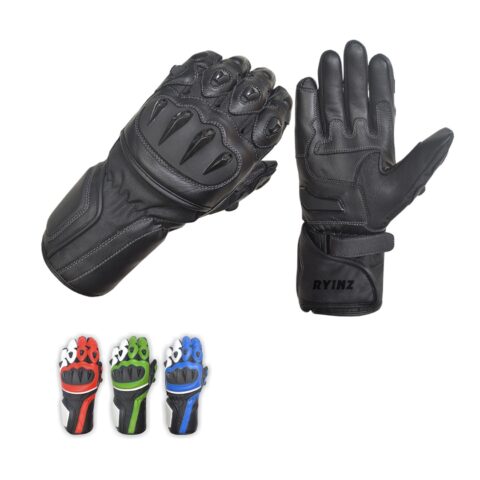 Ryinz Full-Grain Leather Motorbike Racing Gloves – Ultimate Protection Meets Precision Engineering