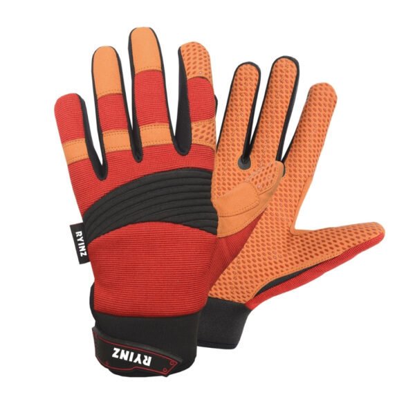 RYINZ Breathable Lightweight Mechanics Gloves – Flexible Grip, Reinforced Palm, Anti-Slip Design for Workshop & DIY Tasks