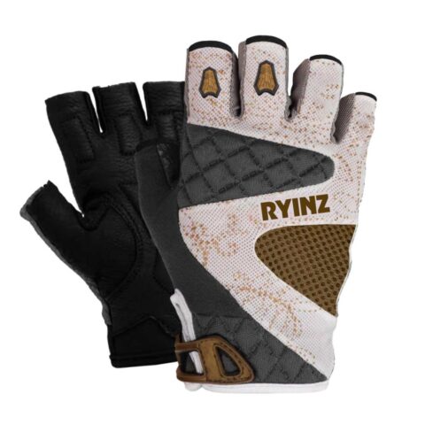 RYINZ Breathable Padded Half Finger Cycling Gloves for Men and Women – Shock Absorption, Anti-Slip, Lightweight Summer Riding Gloves