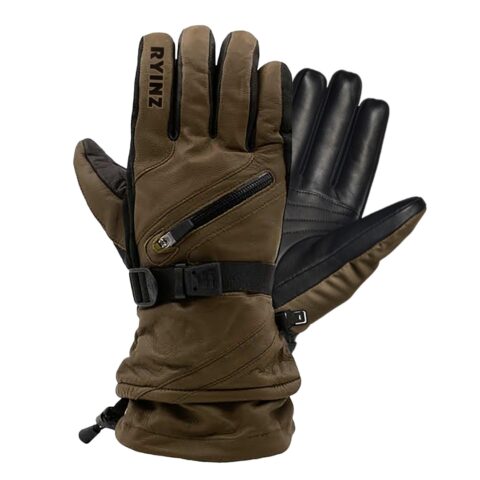 RYINZ Premium Waterproof Winter Sports Gloves – Thermal Ski & Snow Gloves with Zipper Pocket and Adjustable Strap