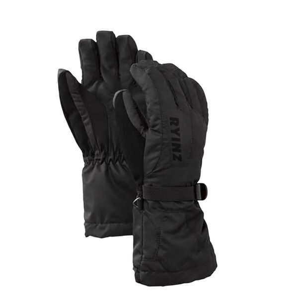 RYINZ All-Black Waterproof Winter Gloves | Custom Insulated Snow Gloves with Strap Cuff for Work, Sports & Retail B2B
