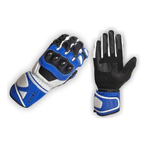 Premium Wholesale Custom Goat Leather Racing Gloves with TPU Knuckle & Gel Padding for Motorbike Riders EU/USA
