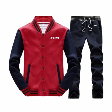 Men's Varsity Style Black and Yellow Tracksuit – Casual Baseball Jacket and Jogger Set – Stylish Athletic Streetwear by RYINZ (Copy)