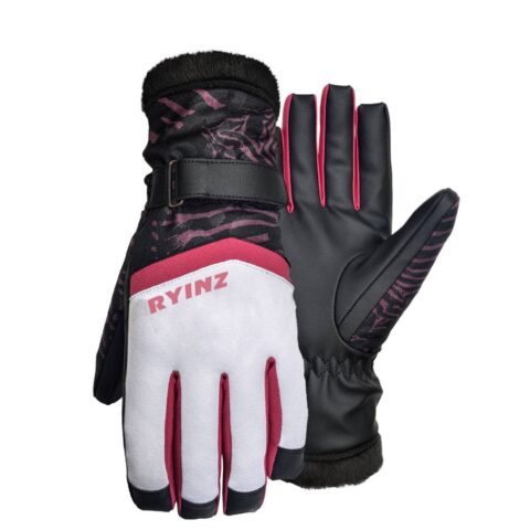 Ski & Snowboarding Gloves GAPG-0504 by RYINZ | Waterproof Hipora Lined Winter Sports Gloves | PU Palm, Fur, Custom Branding