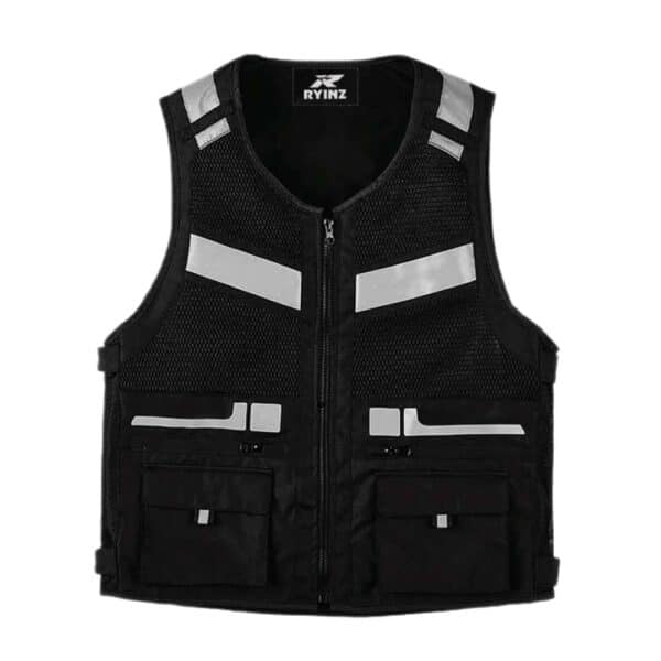 RYINZ Wholesale Custom Reflective Safety Vest for Workers, High Visibility Sleeveless Jacket with Breathable Mesh Back - Image 7