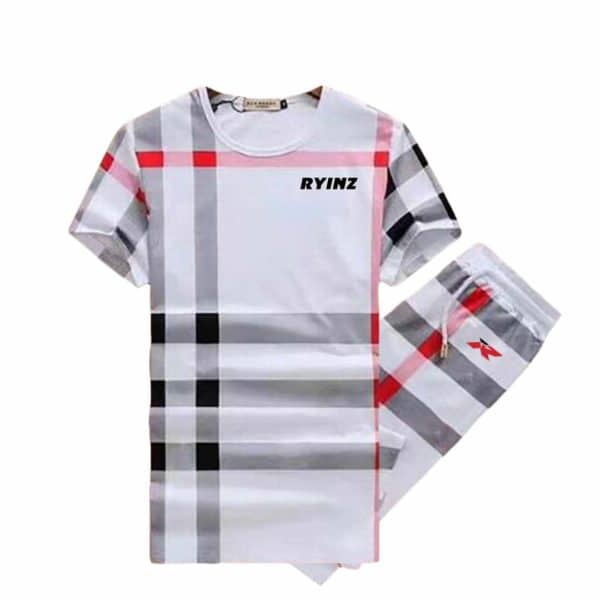 Designer-Inspired Black Polo Set for Men by RYINZ | Monogram Collar & Shorts Combo | Luxury Streetwear Custom Wholesale - Image 19