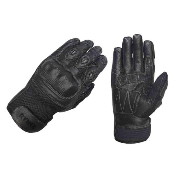 RYINZ Leather Tactical Gloves for Wholesale & Retail with Hard Knuckle Armor, Mesh Ventilation & Finger Protection - Image 3