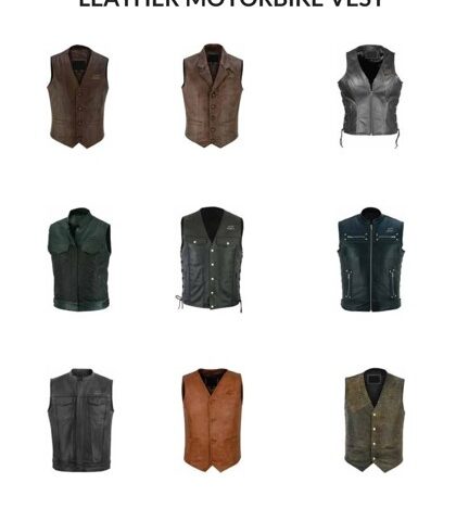 Custom Leather Motorbike Vests – Wholesale Biker Club Vests for EU Riders with Button, Zipper, or Side-Lace Designs
