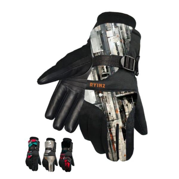 RYINZ Heated Ski & Snowboarding Gloves with Waterproof Shell, Rechargeable Battery, and Touchscreen Capability - Image 8