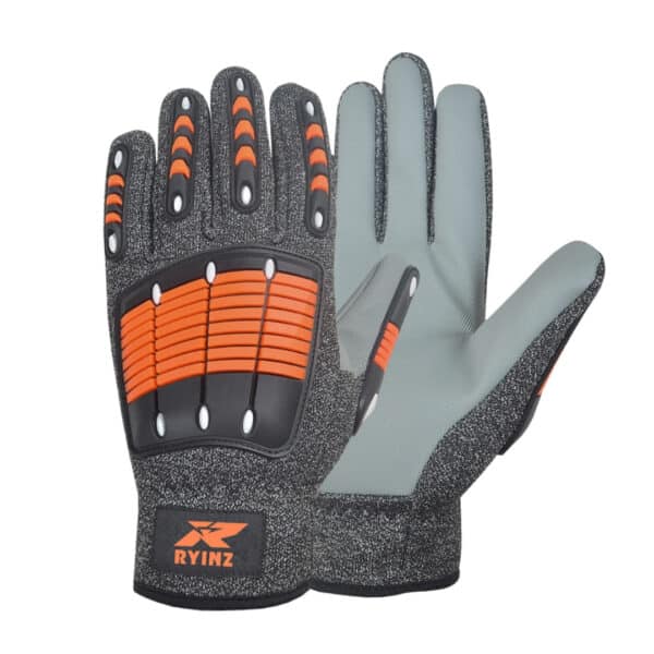 RYINZ High-Impact Resistant Mechanic Gloves with TPR Protection – Anti-Vibration, Cut-Resistant, and Hi-Vis Safety Gloves - Image 5