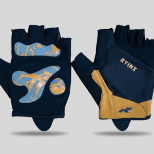 RYINZ Braun-schwarze Halbfinger-Handschuhe für Radsport und Gymnastik - stoßfest, atmungsaktiv und rutschfestes Trainingsequipment